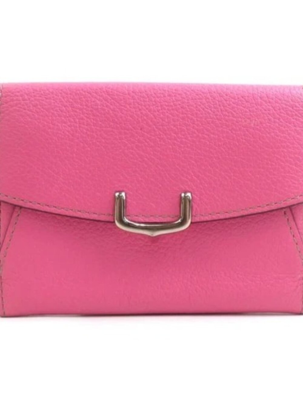 Auth CARTIER Coin Purse Case Pink Leather - 56824a